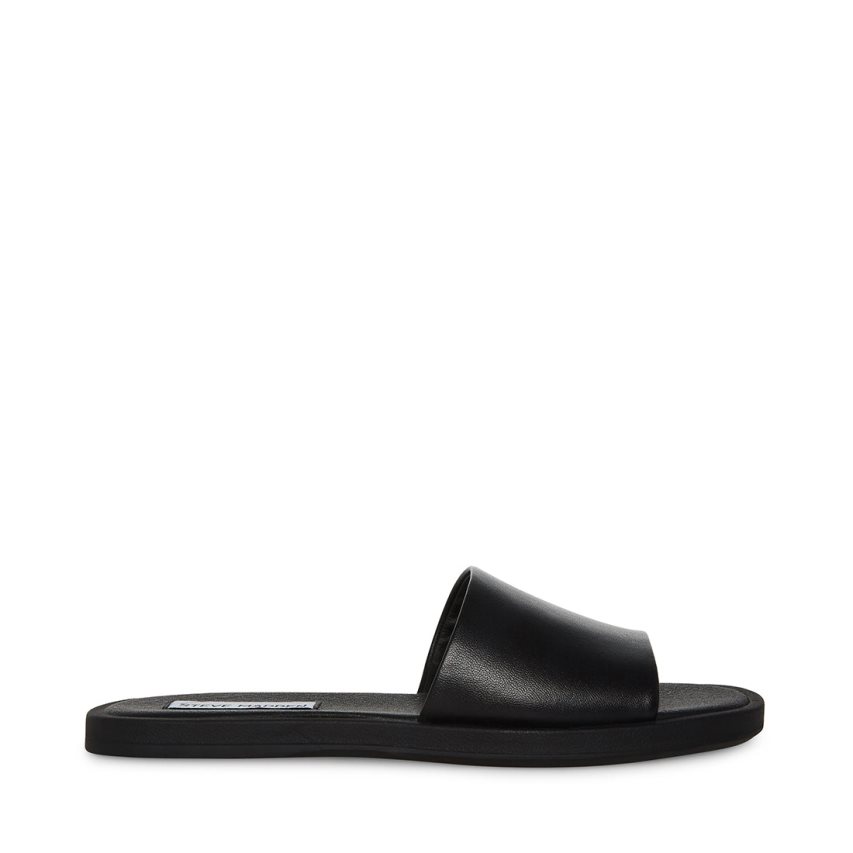 παντοφλεσ γυναικεια Steve Madden Kaya δερματινα μαυρα | GR-845ONLA