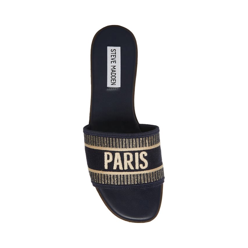 παντοφλεσ γυναικεια Steve Madden Knox μαυρα | GR-9732MZI