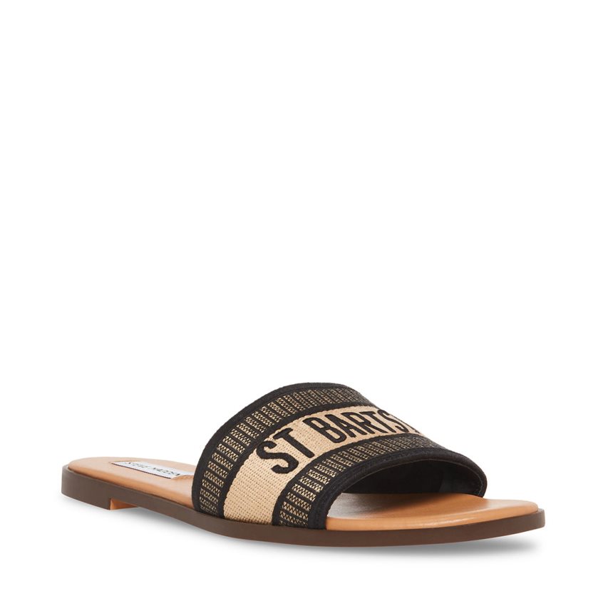 παντοφλεσ γυναικεια Steve Madden Knox μαυρα | GR-9842VOF