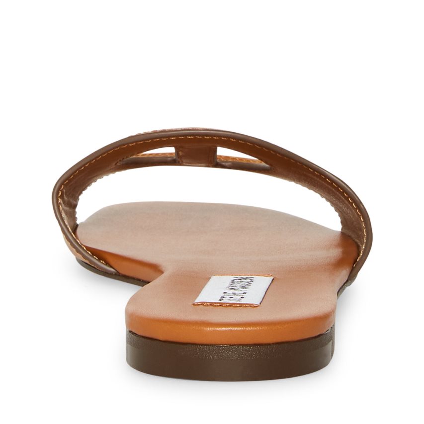 παντοφλεσ γυναικεια Steve Madden Kylah δερματινα καφε | GR-9186YQD
