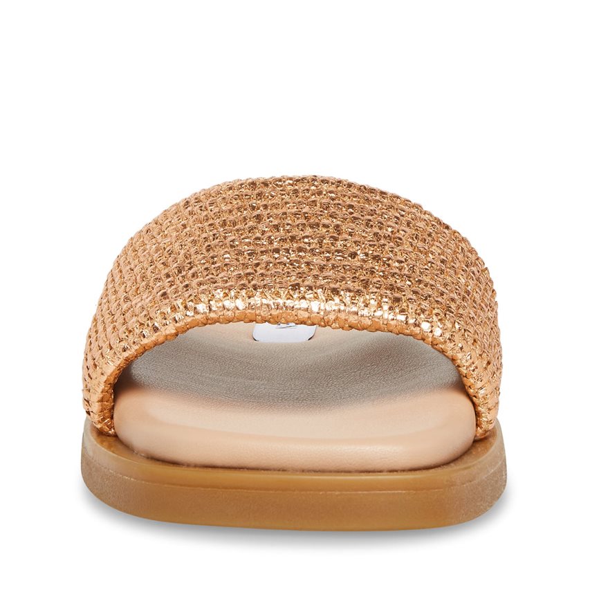 παντοφλεσ γυναικεια Steve Madden Leigh Rose χρυσο χρωμα | GR-3O47QNS