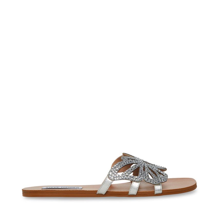 παντοφλεσ γυναικεια Steve Madden Savannah ασημι | GR-O864KNV