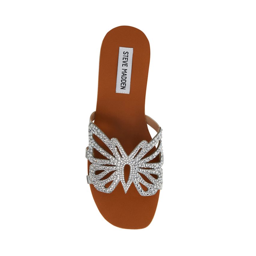 παντοφλεσ γυναικεια Steve Madden Savannah ασημι | GR-O864KNV