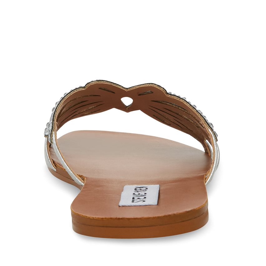 παντοφλεσ γυναικεια Steve Madden Savannah ασημι | GR-O864KNV