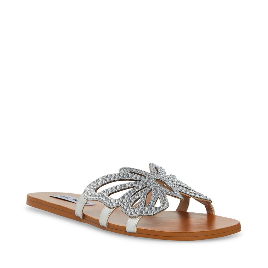 παντοφλεσ γυναικεια Steve Madden Savannah ασημι | GR-O864KNV