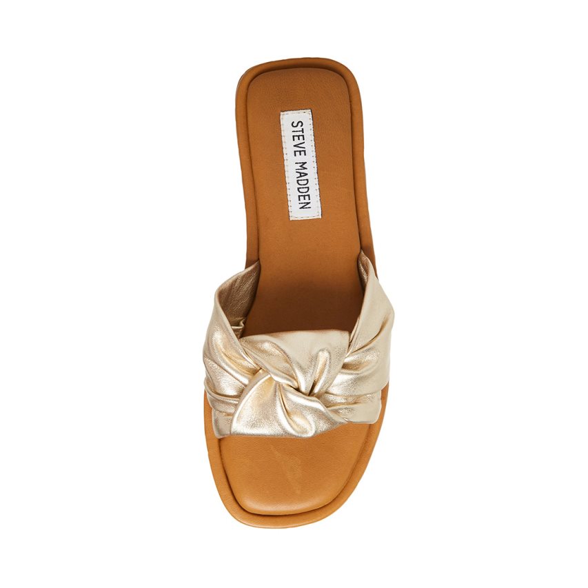 παντοφλεσ γυναικεια Steve Madden Tatiana χρυσο χρωμα | GR-8697NSK