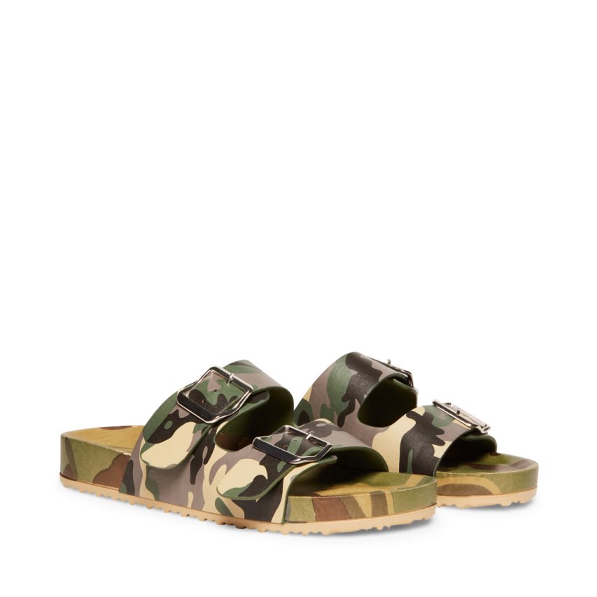 παντοφλεσ γυναικεια Steve Madden Teddy-t Camouflage καμουφλάζ | GR-59O4VTM
