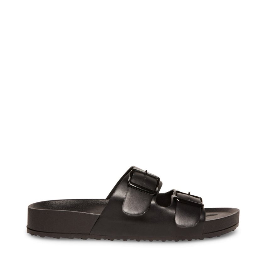 παντοφλεσ γυναικεια Steve Madden Teddy-t μαυρα | GR-6279OVJ