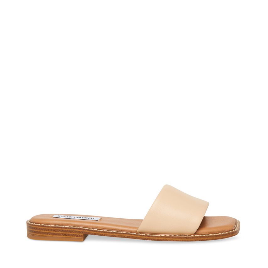 παντοφλεσ γυναικεια Steve Madden ra δερματινα Μπεζ | GR-14O2LTJ