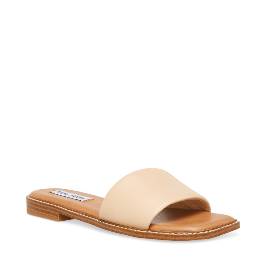 παντοφλεσ γυναικεια Steve Madden ra δερματινα Μπεζ | GR-14O2LTJ