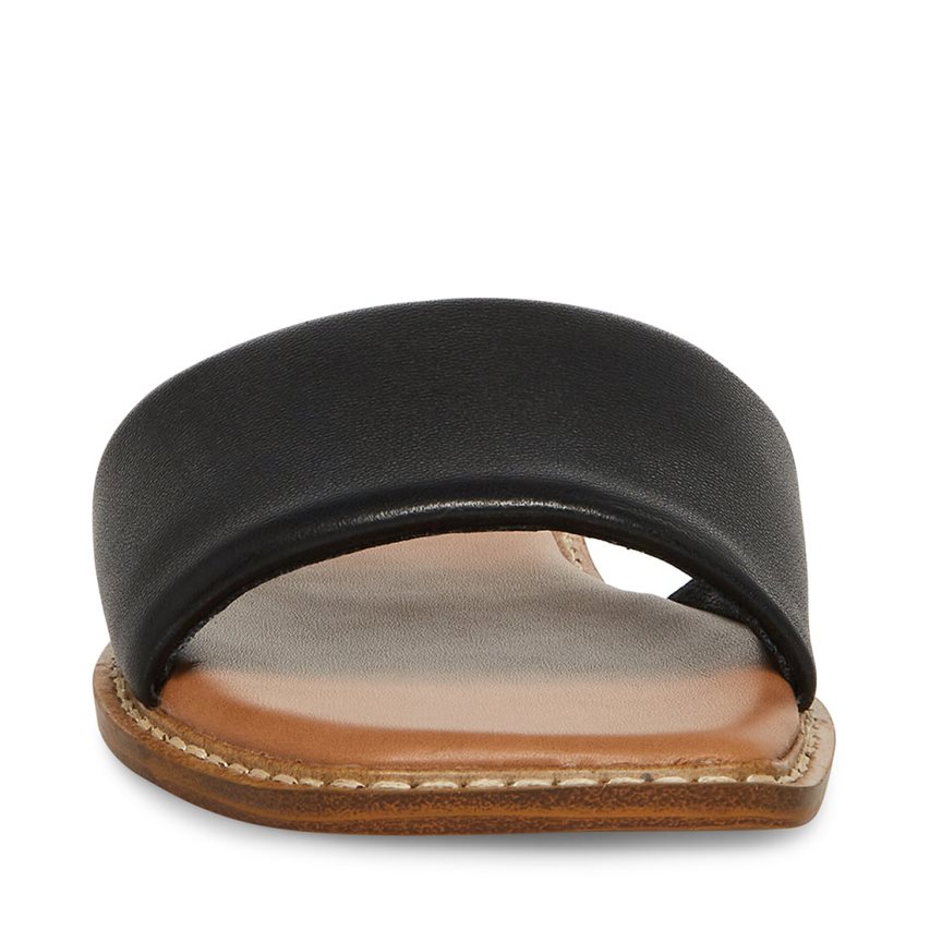 παντοφλεσ γυναικεια Steve Madden ra δερματινα μαυρα | GR-9186FJD
