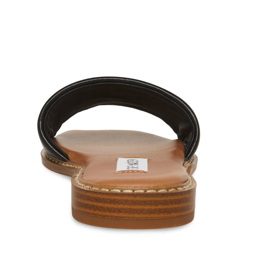 παντοφλεσ γυναικεια Steve Madden ra δερματινα μαυρα | GR-9186FJD