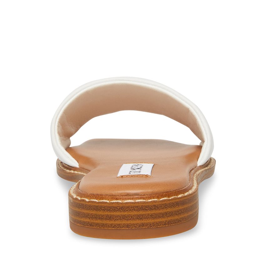 παντοφλεσ γυναικεια Steve Madden ra δερματινα ασπρα | GR-O592TPR