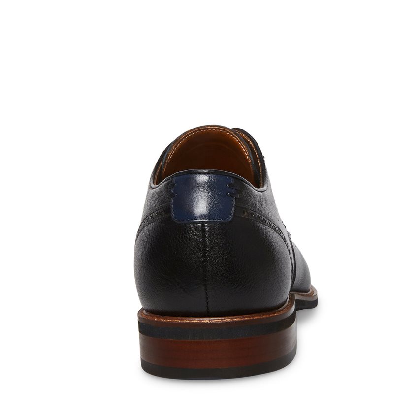 παπουτσια derby ανδρικα Steve Madden Bannon δερματινα μαυρα | GR-1926WKB