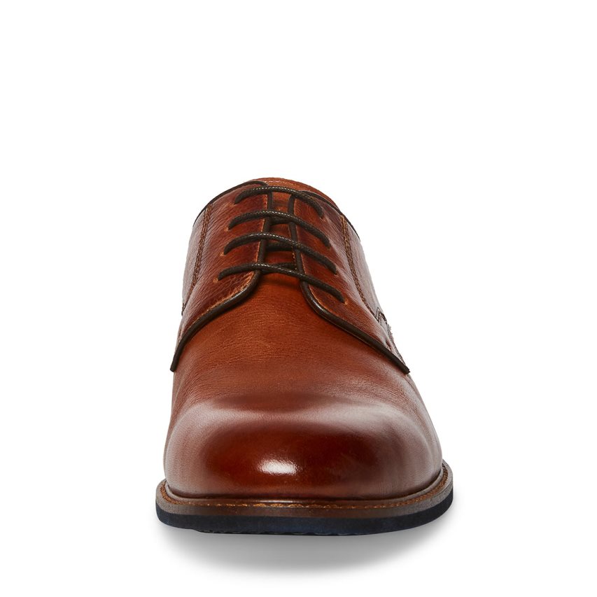 παπουτσια derby ανδρικα Steve Madden Bannon δερματινα καφε | GR-24O9ULX