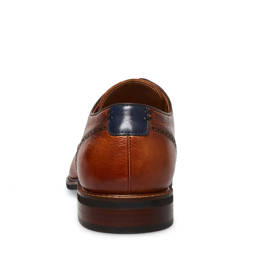 παπουτσια derby ανδρικα Steve Madden Bannon δερματινα καφε | GR-24O9ULX