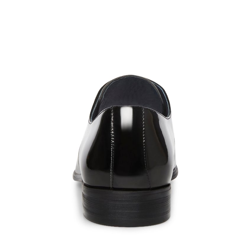 παπουτσια derby ανδρικα Steve Madden Beaux λουστρινι μαυρα | GR-2759RBW