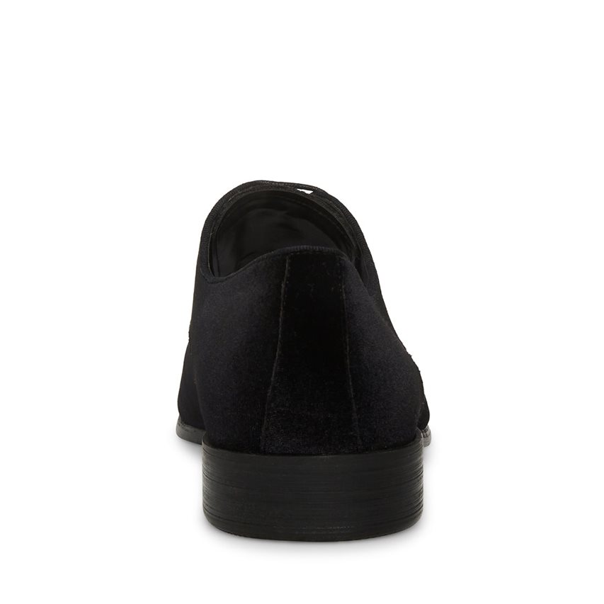 παπουτσια derby ανδρικα Steve Madden Beaux-v Velvet μαυρα | GR-5246YTX
