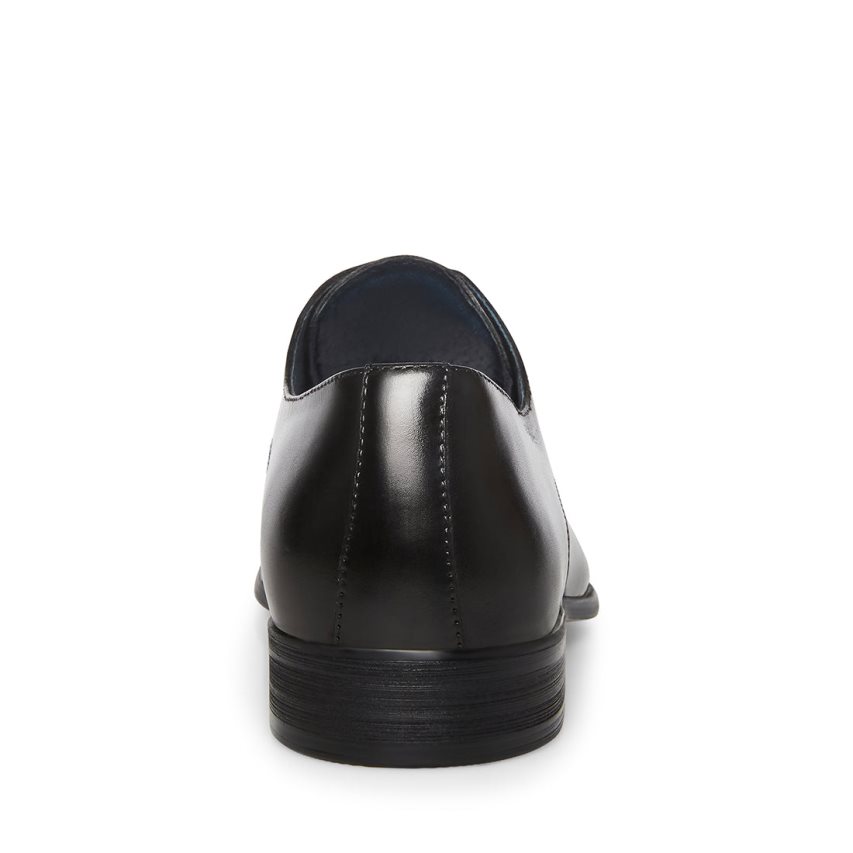παπουτσια derby ανδρικα Steve Madden Beaux δερματινα μαυρα | GR-O285YDV