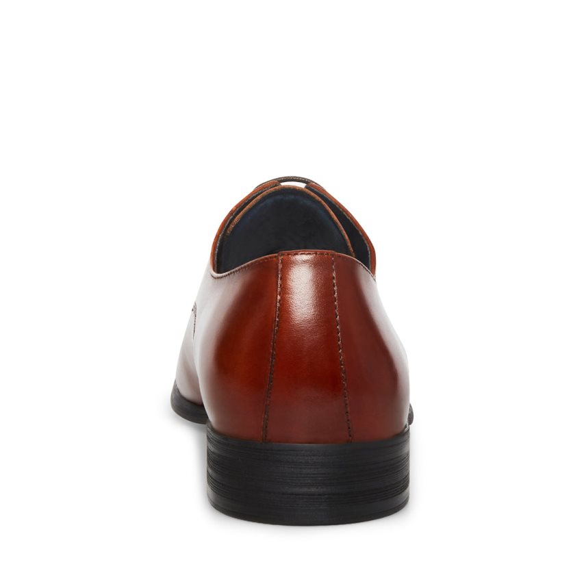 παπουτσια derby ανδρικα Steve Madden Beaux δερματινα σκούρο καφε | GR-O945JFX
