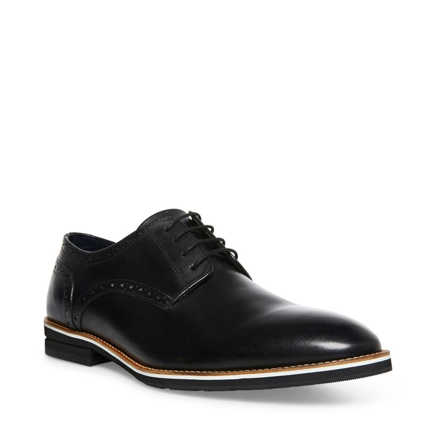 παπουτσια derby ανδρικα Steve Madden Derbyy δερματινα μαυρα | GR-49O7ZOK