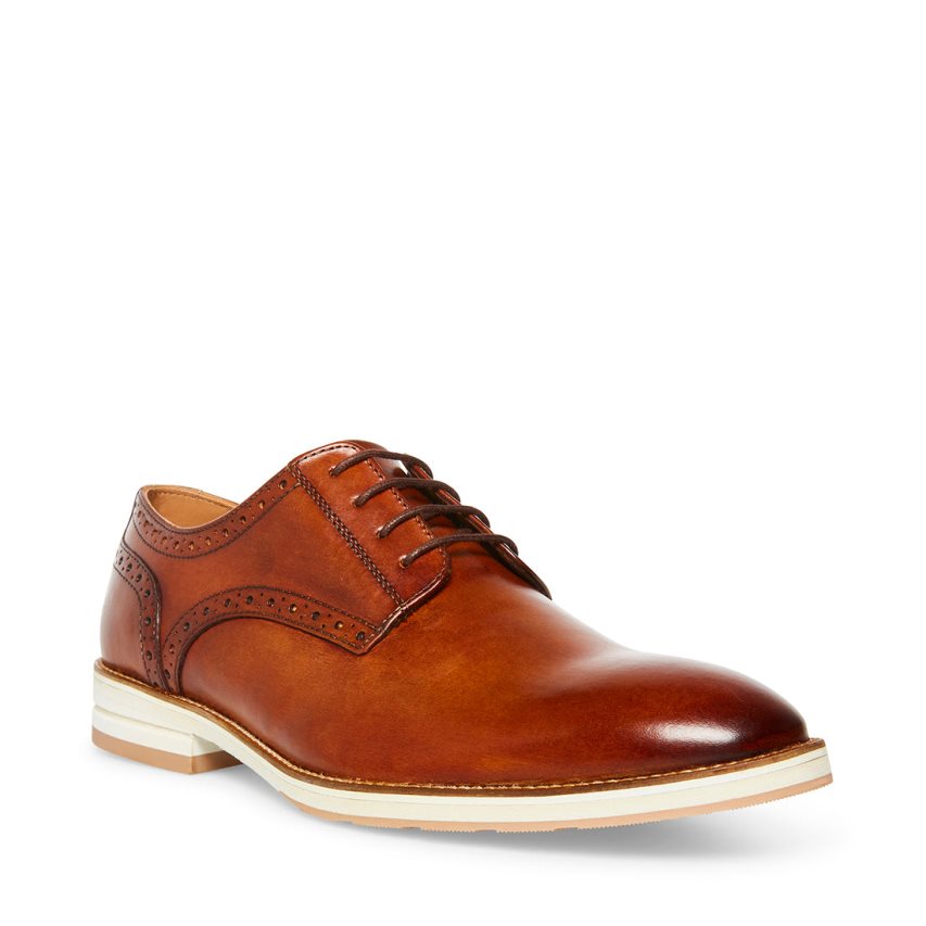 παπουτσια derby ανδρικα Steve Madden Derbyy δερματινα καφε | GR-621OOSA
