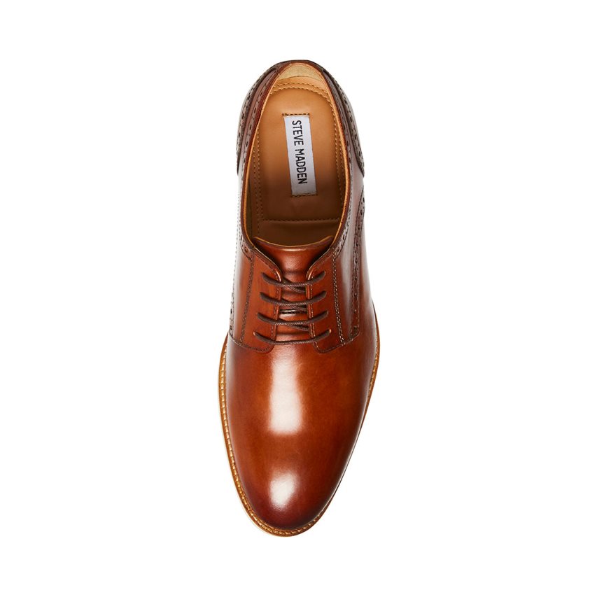 παπουτσια derby ανδρικα Steve Madden Derbyy δερματινα καφε | GR-621OOSA