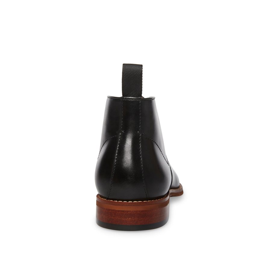 παπουτσια derby ανδρικα Steve Madden Favien δερματινα μαυρα | GR-4385LMS