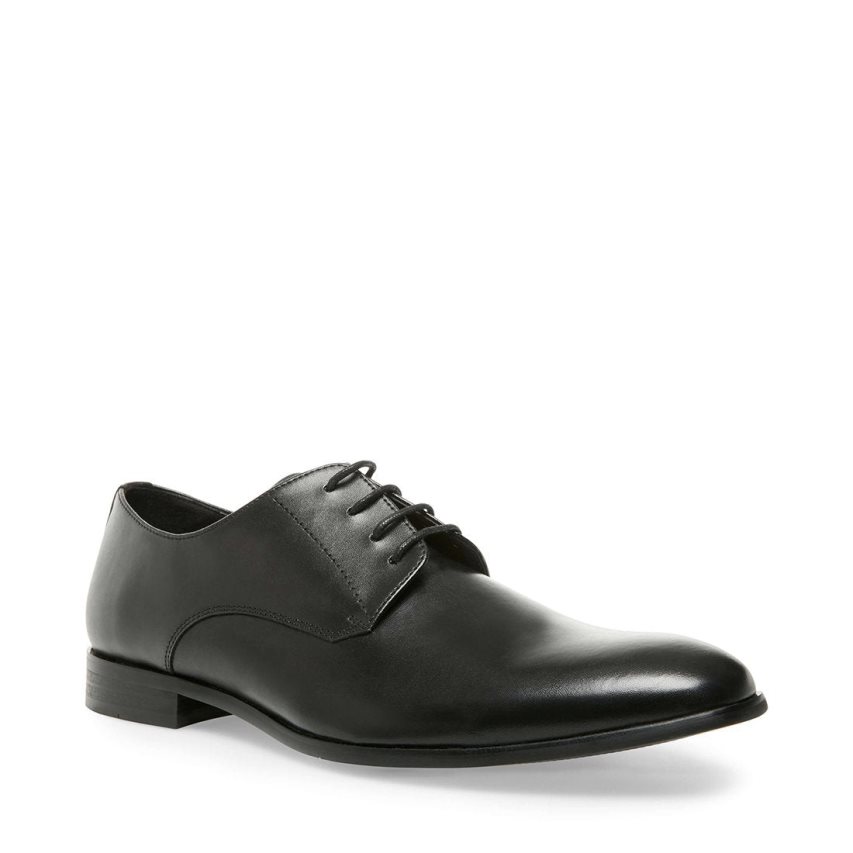 παπουτσια derby ανδρικα Steve Madden Prey δερματινα μαυρα | GR-492ODZR