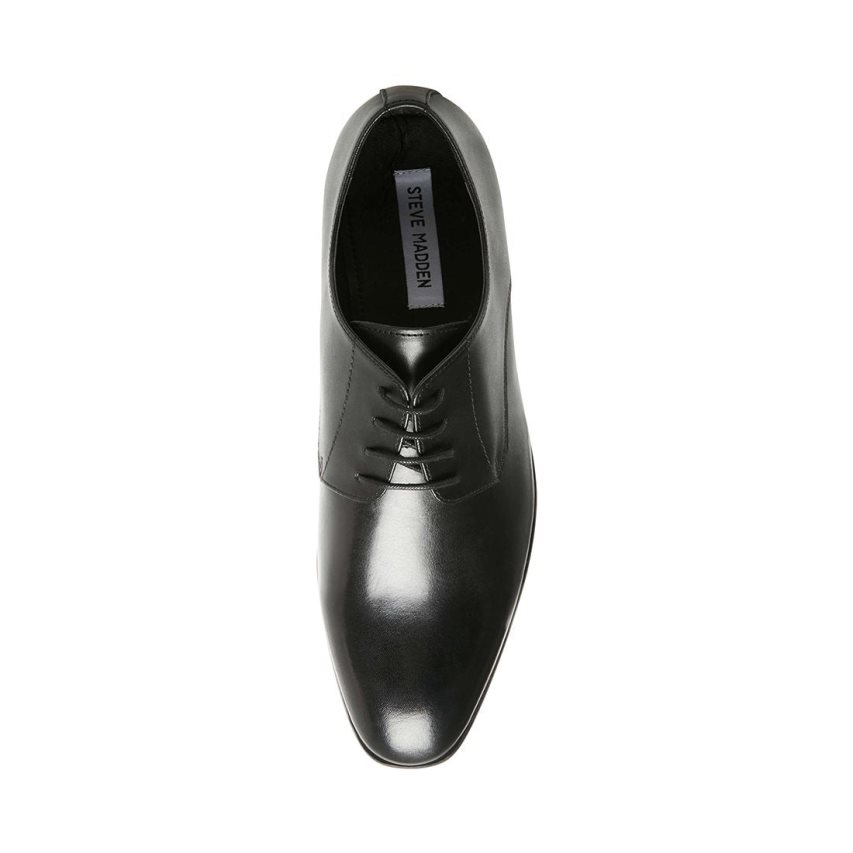 παπουτσια derby ανδρικα Steve Madden Prey δερματινα μαυρα | GR-492ODZR