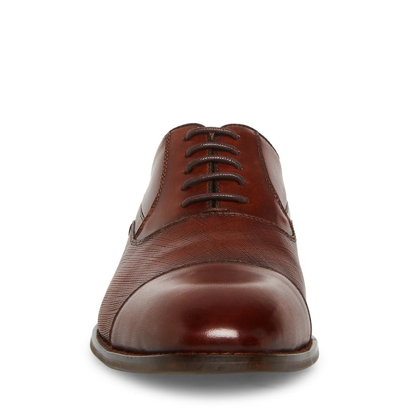 παπουτσια derby ανδρικα Steve Madden Proctor-r δερματινα σκούρο καφε | GR-215OUNV