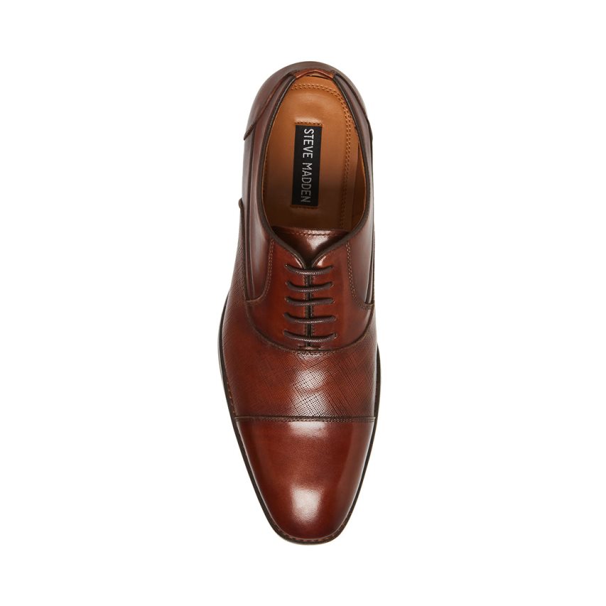 παπουτσια derby ανδρικα Steve Madden Proctor-r δερματινα σκούρο καφε | GR-215OUNV