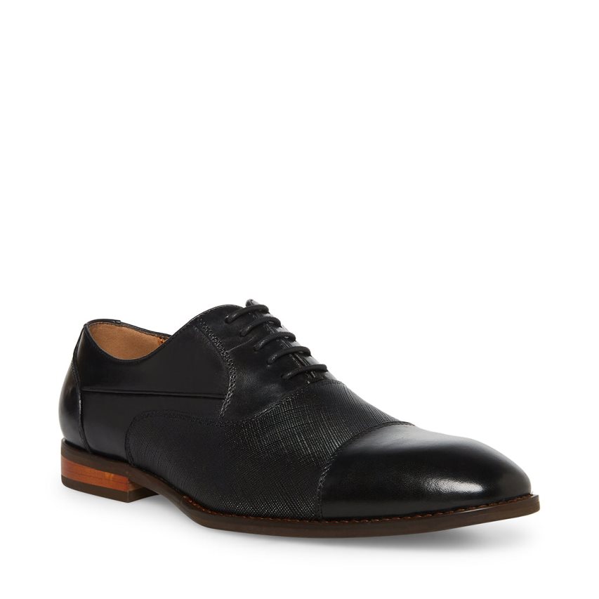 παπουτσια derby ανδρικα Steve Madden Proctor-r δερματινα μαυρα | GR-O489HSU
