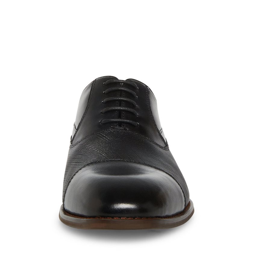 παπουτσια derby ανδρικα Steve Madden Proctor-r δερματινα μαυρα | GR-O489HSU