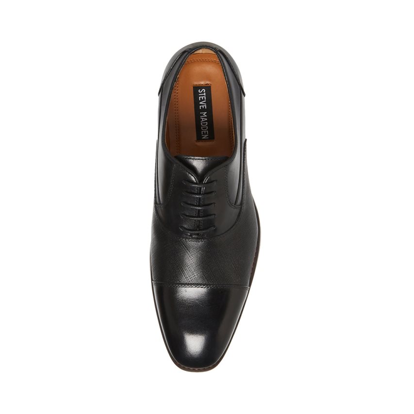 παπουτσια derby ανδρικα Steve Madden Proctor-r δερματινα μαυρα | GR-O489HSU