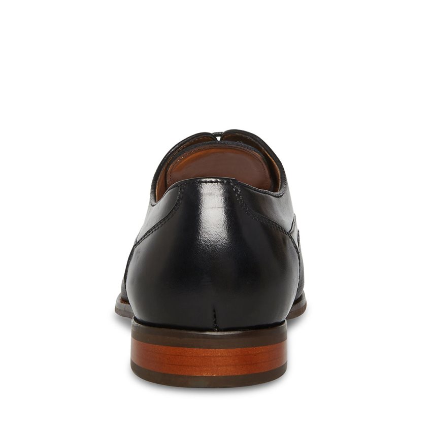 παπουτσια derby ανδρικα Steve Madden Proctor-r δερματινα μαυρα | GR-O489HSU