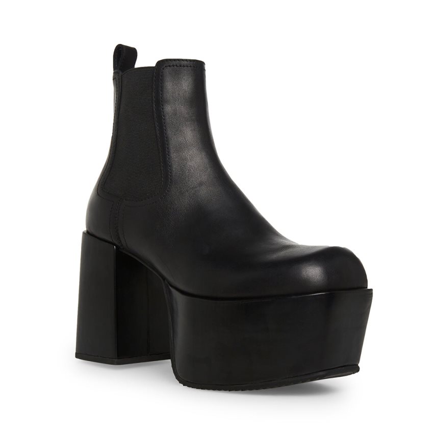 παπουτσια flatforms ανδρικα Steve Madden Boa δερματινα μαυρα | GR-4271PEX