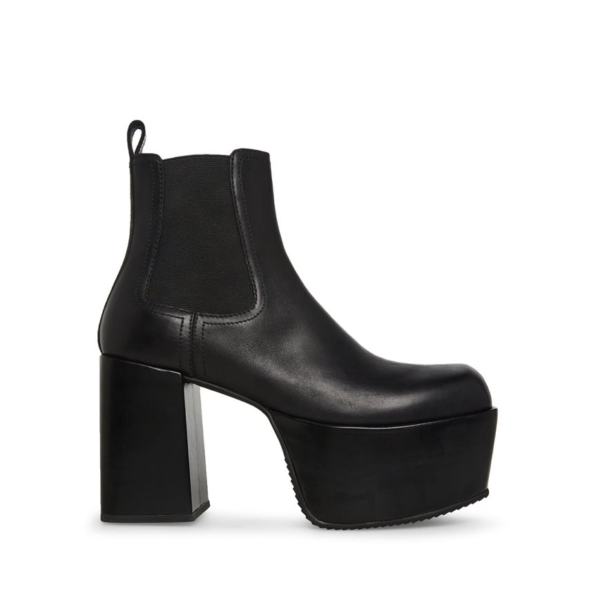 παπουτσια flatforms ανδρικα Steve Madden Boa δερματινα μαυρα | GR-4271PEX