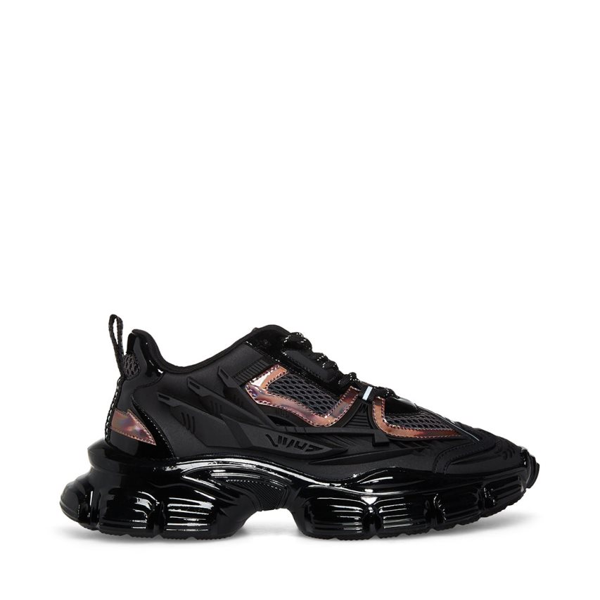 παπουτσια flatforms ανδρικα Steve Madden Quantum μαυρα | GR-8O46AOH