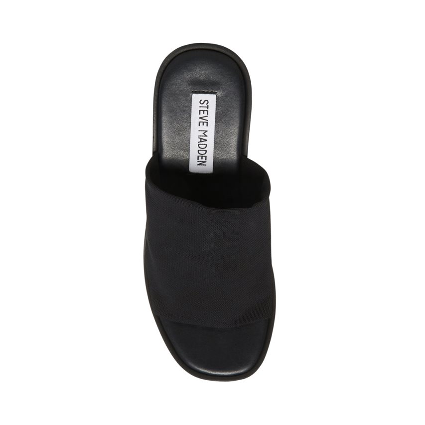 παπουτσια flatforms γυναικεια Steve Madden Sami μαυρα | GR-1253LTK