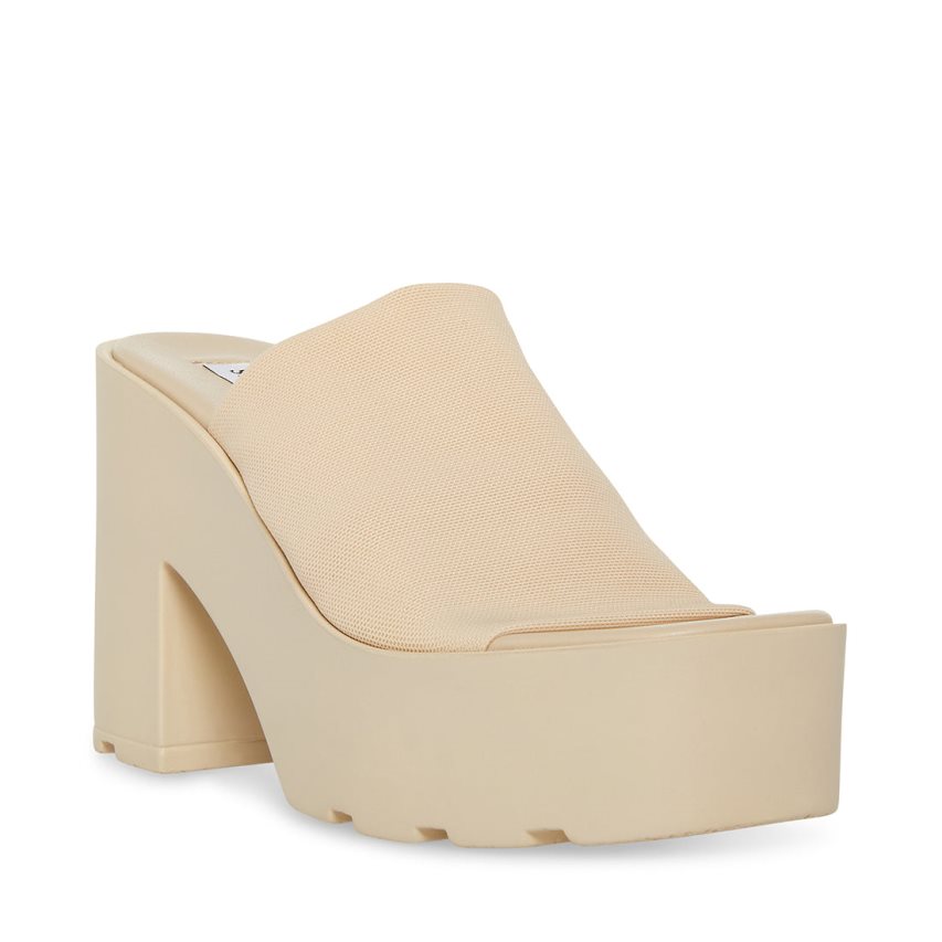 παπουτσια flatforms γυναικεια Steve Madden Sami Μπεζ | GR-1542QKY