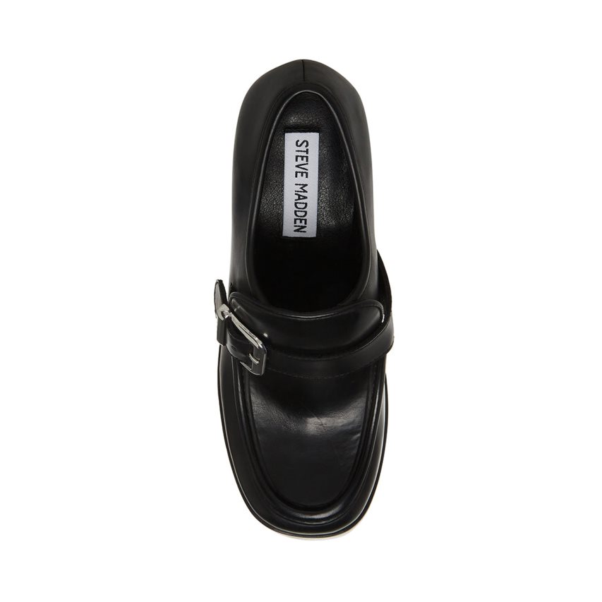 παπουτσια flatforms γυναικεια Steve Madden Kerigan μαυρα | GR-2946GJW