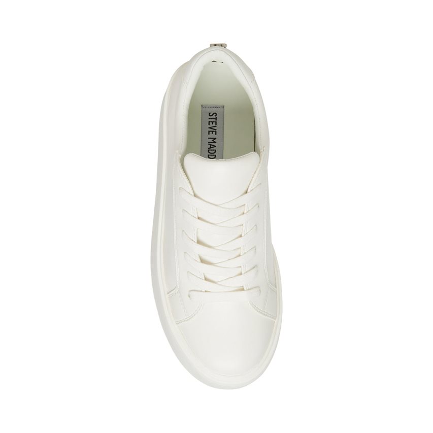 παπουτσια flatforms γυναικεια Steve Madden Glimpse ασπρα | GR-3814GDP