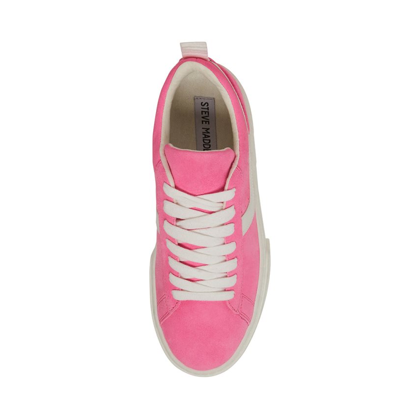 παπουτσια flatforms γυναικεια Steve Madden Rorri σουετ ροζ | GR-381OXVB