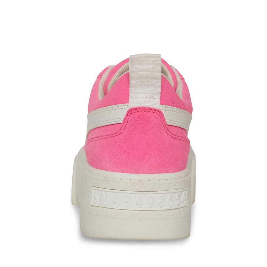 παπουτσια flatforms γυναικεια Steve Madden Rorri σουετ ροζ | GR-381OXVB