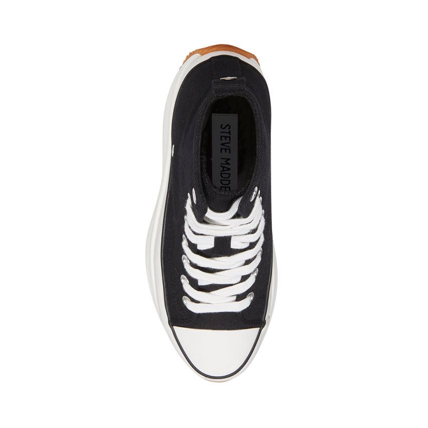 παπουτσια flatforms γυναικεια Steve Madden Winston μαυρα | GR-3982OEX