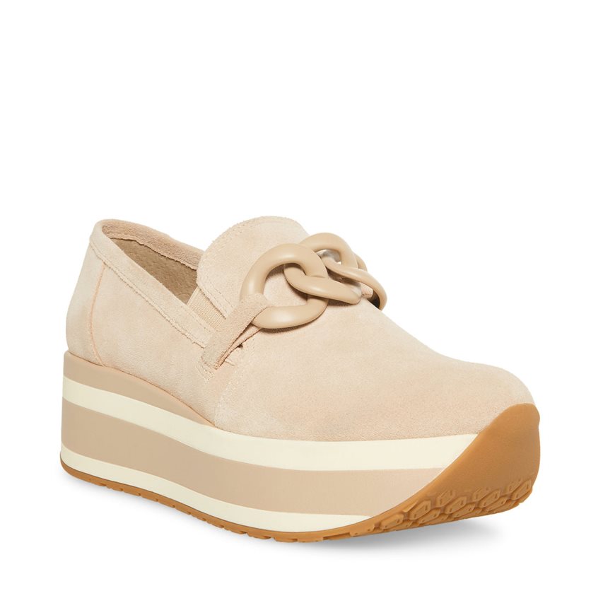 παπουτσια flatforms γυναικεια Steve Madden Haze σουετ Μπεζ | GR-4586LTM