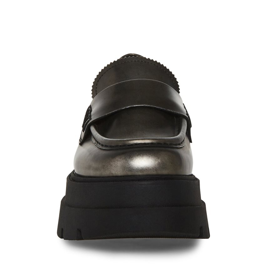 παπουτσια flatforms γυναικεια Steve Madden Gaven δερματινα χρυσο χρωμα | GR-4718EMC