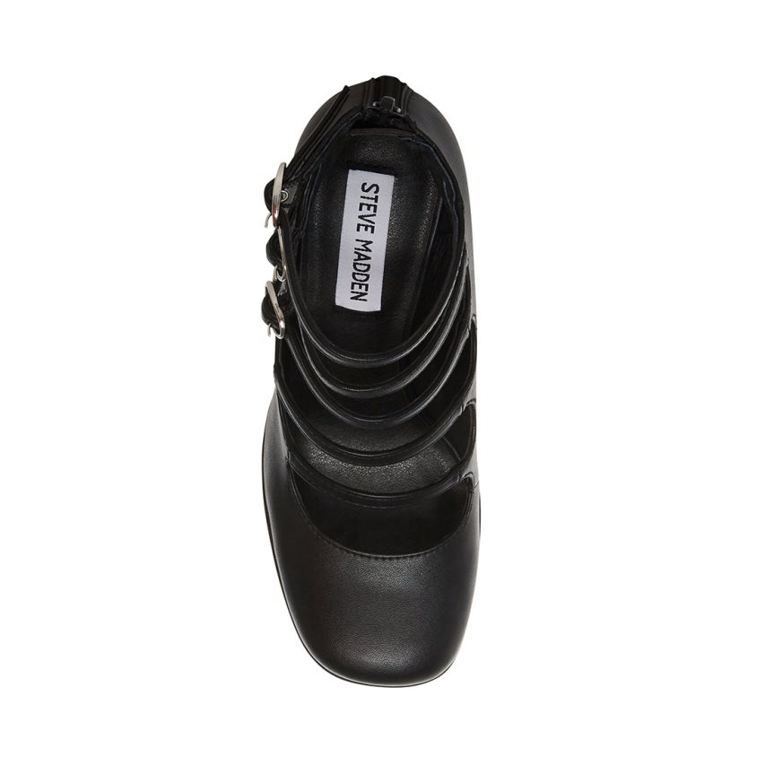 παπουτσια flatforms γυναικεια Steve Madden Rosario μαυρα | GR-4756BLN