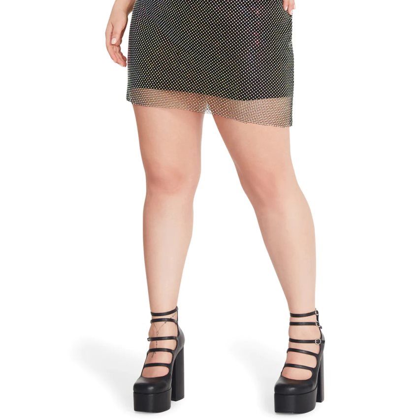 παπουτσια flatforms γυναικεια Steve Madden Rosario μαυρα | GR-4756BLN